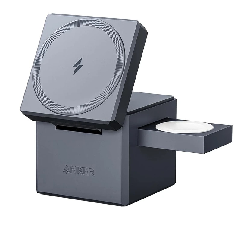 شارژر وایرلس مگسیف 3 در 1 انکر مدل Anker 3-in-1 Cube with MagSafe Y1811