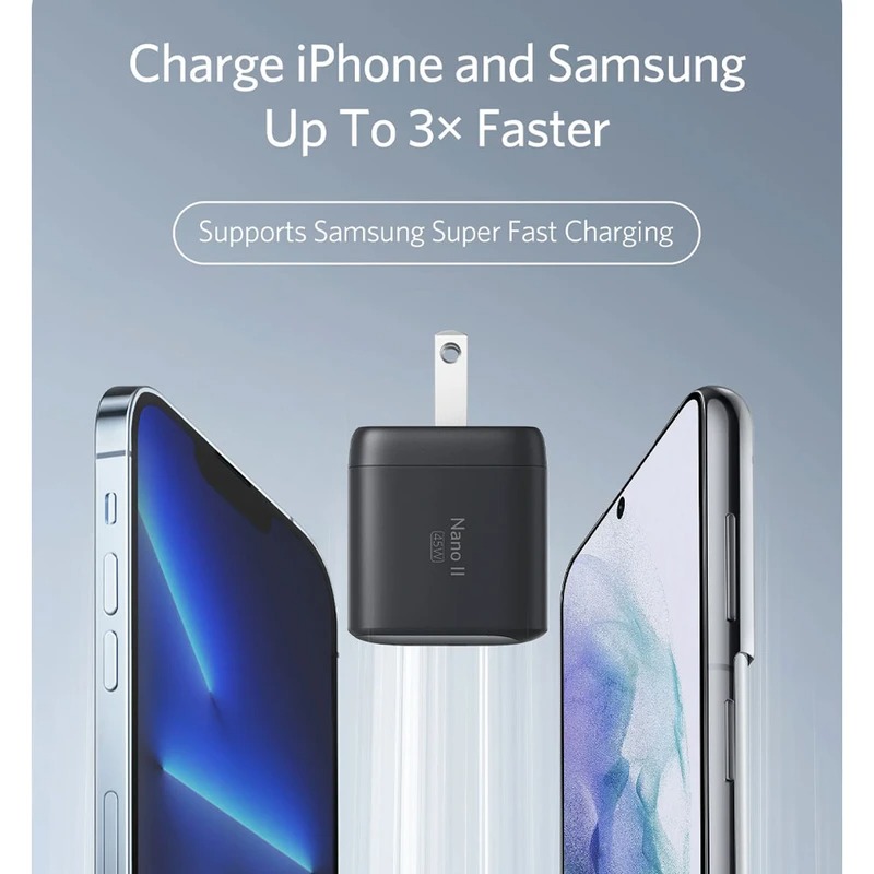 شارژر دیواری 45 وات انکر مدل Anker 713 Charger Nano II 45W A2664