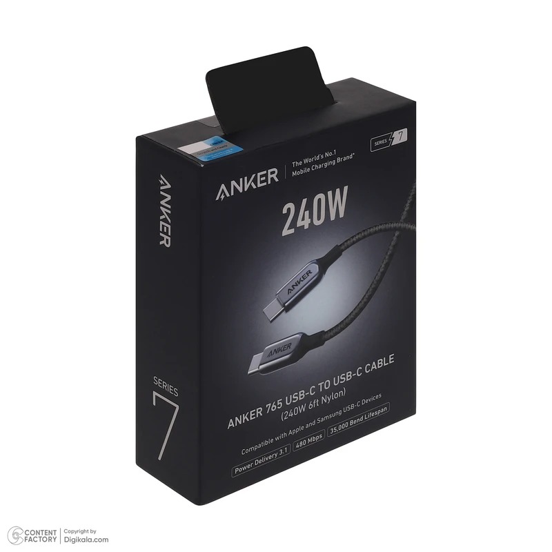 کابل USB-C به USB-C انکر مدل Anker 765 240W Cable A8866HA1